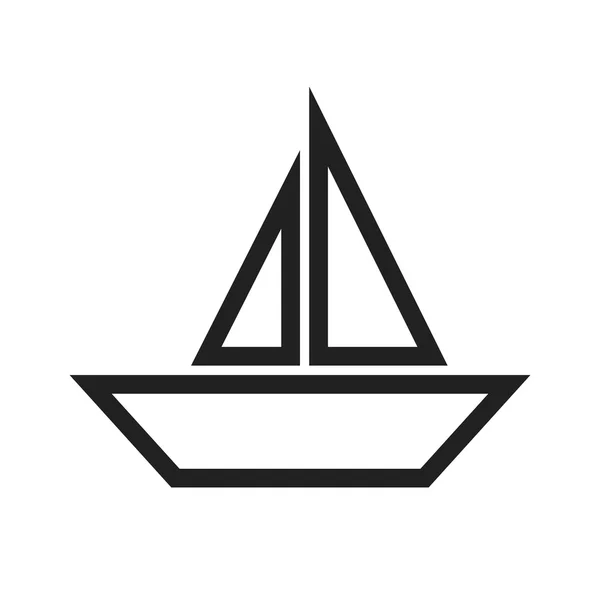Boat, Water, Sailing Icon — Stok Vektör