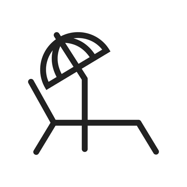 Zonnebaden stoel pictogram — Stockvector