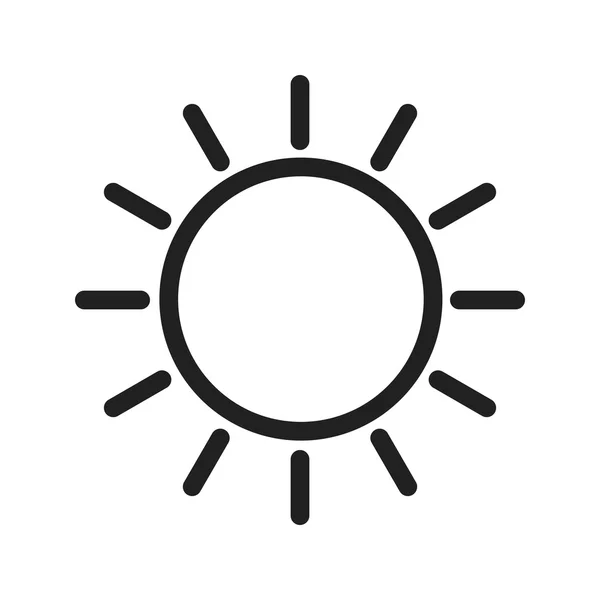 Sol, Icono de calor — Vector de stock