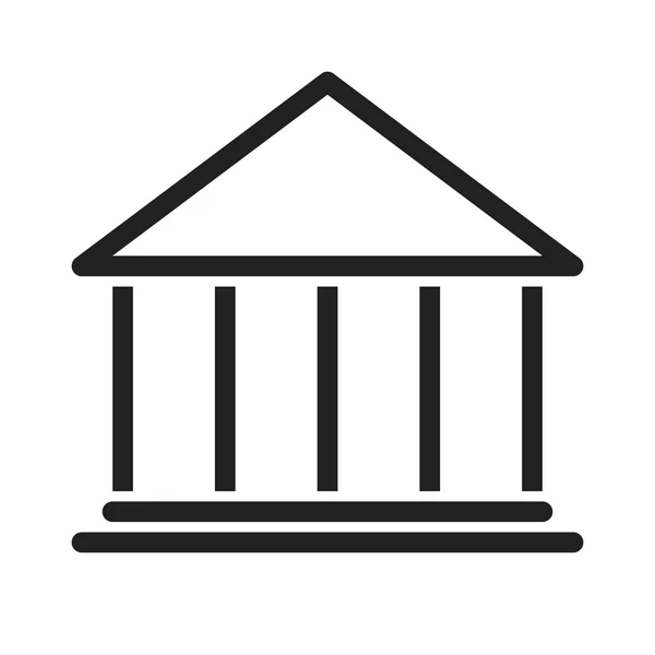 Pictogram bankgebouw — Stockvector