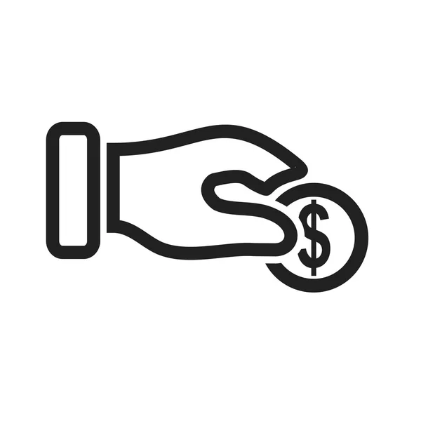 Donation, finance help icon — Stock Vector