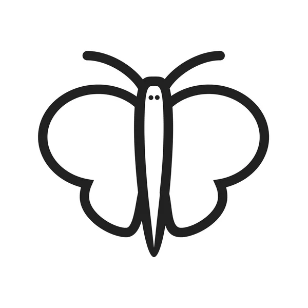 Kelebek, böcek simgesini — Stok Vektör