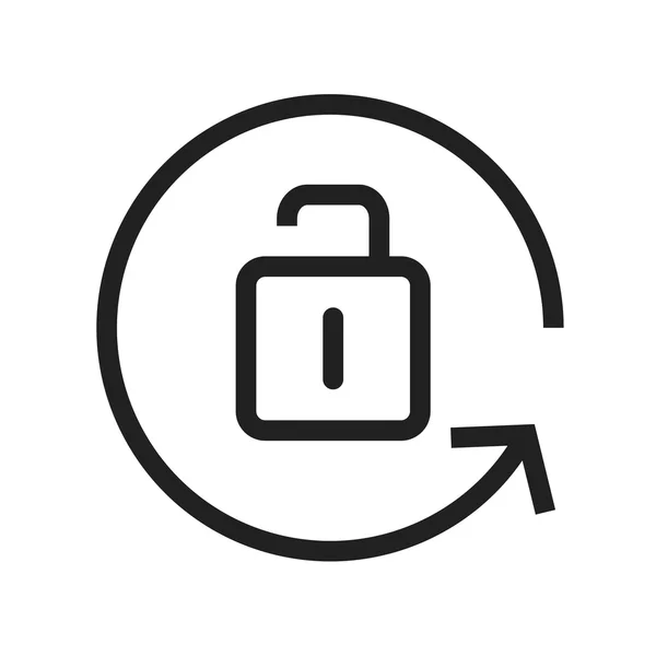 Portrait orientation arrow, lock icon — Stock Vector
