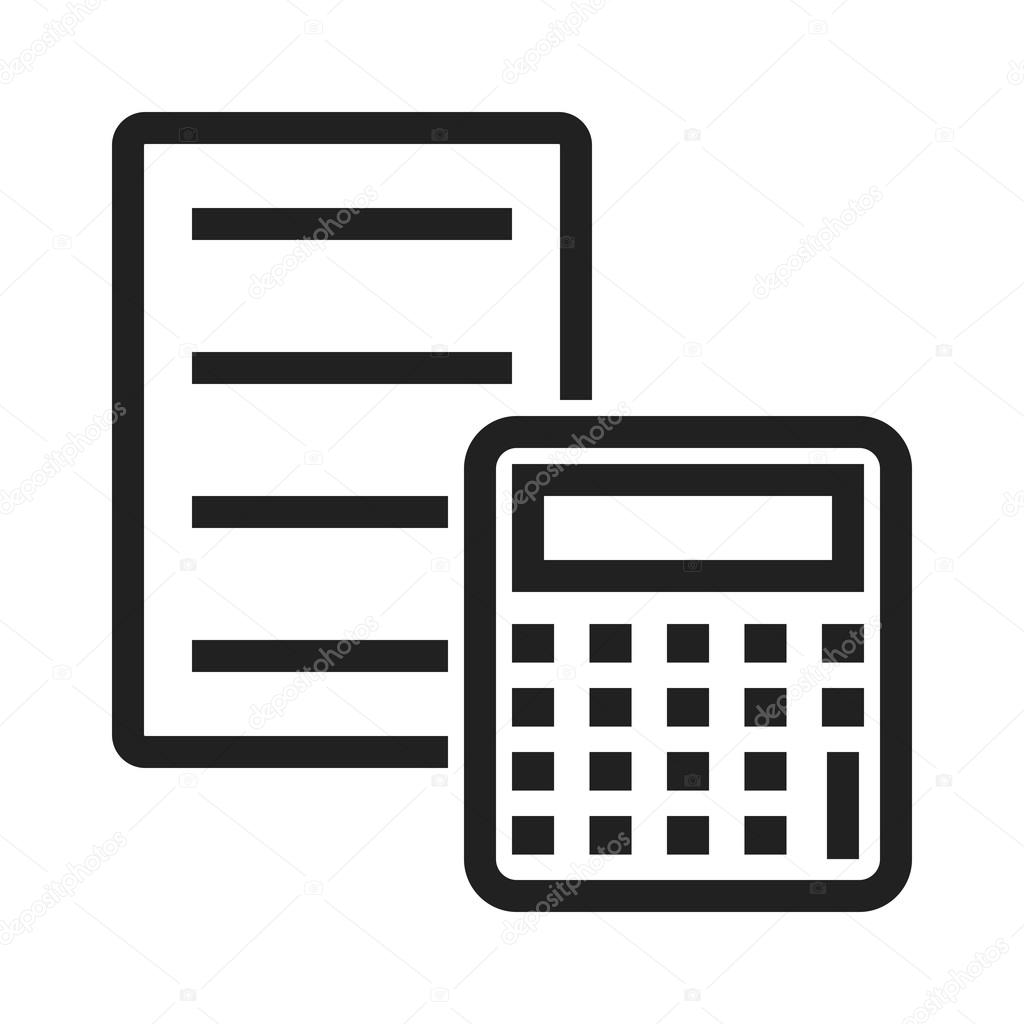 Documented Calculation, accounting icon — Stock Vector ...