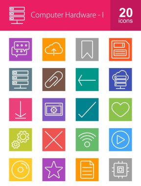 Bilgisayar ve donanım Icons Set