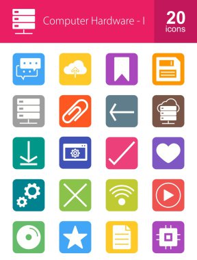 Bilgisayar ve donanım Icons Set