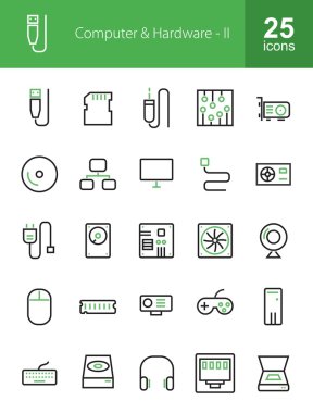 Bilgisayar ve donanım Icons Set
