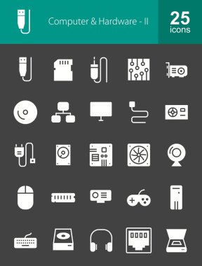 Bilgisayar ve donanım Icons Set