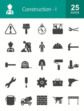 Construction, building icons set