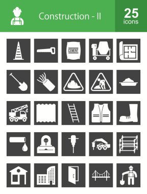 Construction, building icons set