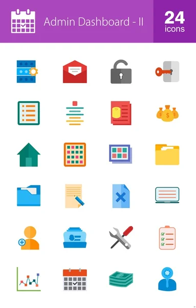 Admin Dashboard, web icons set — Διανυσματικό Αρχείο