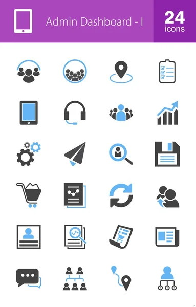 Painel de administração, conjunto de ícones da web —  Vetores de Stock