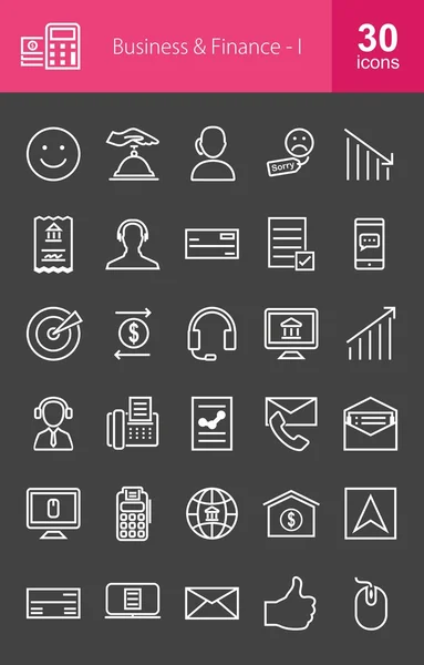 Business and Finance icons set — Stock Vector
