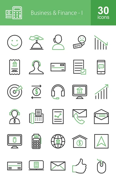 Business and Finance icons set — Stock Vector