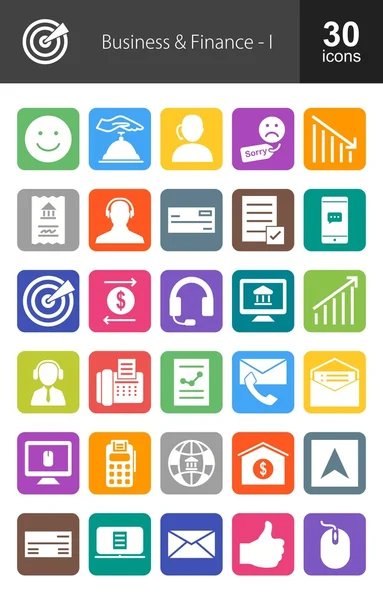 Conjunto de iconos de negocios y finanzas — Archivo Imágenes Vectoriales