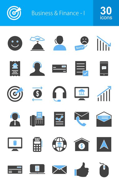 Business and Finance icons set