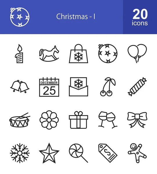 Noel, yeni yıl Icons set