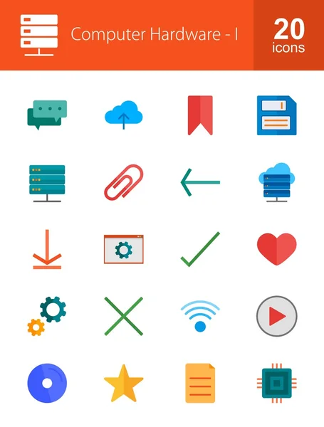 Computer en Hardware Icons Set — Stockvector