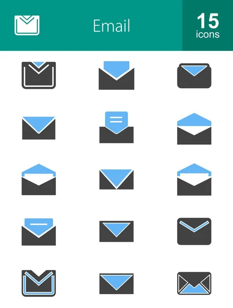 Email and Communication icons set — Stock Vector