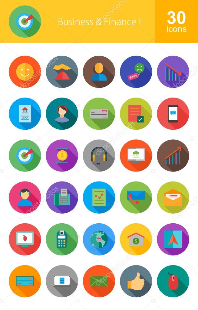 Business and Finance icons set