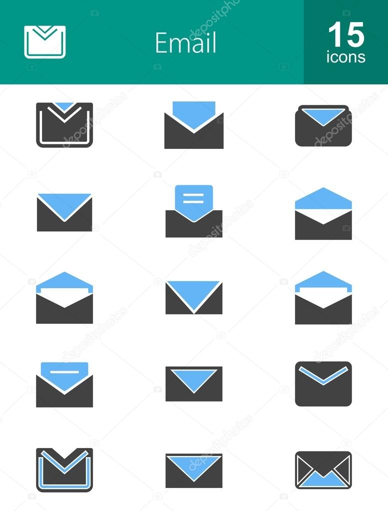 Email and Communication icons set