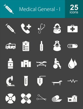Tıp, sağlık Icons set