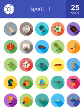 Spor ve fitness Icons set