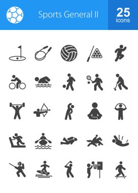 Spor ve fitness Icons set