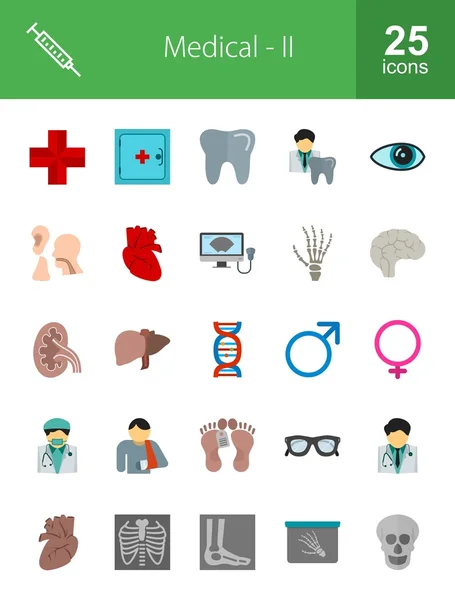 Médica, conjunto de ícones de saúde — Vetor de Stock