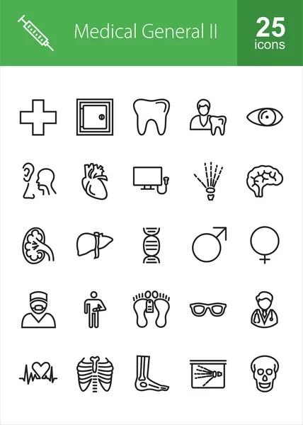Medisch, gezondheid icons set — Stockvector