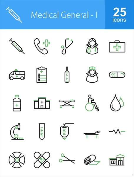 Tıp, sağlık Icons set