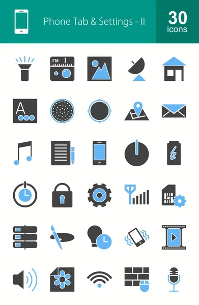 Aplicativos móveis, conjunto de ícones da web — Vetor de Stock