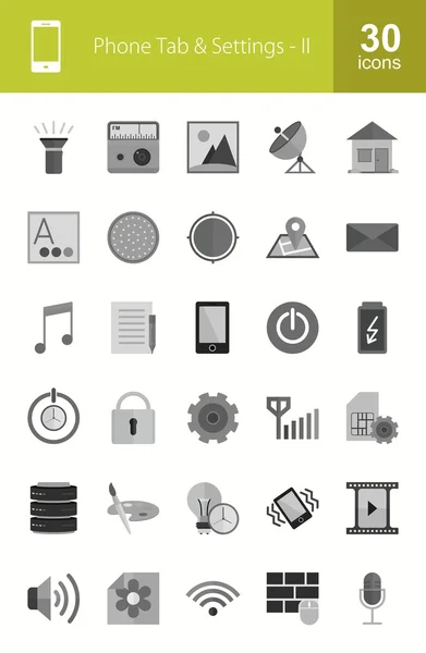 Aplicaciones Móviles, conjunto de iconos web — Vector de stock