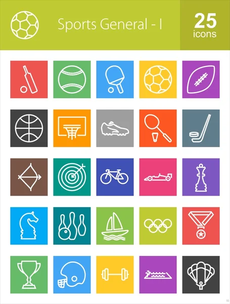 Sports and Fitness icons set — Stock Vector