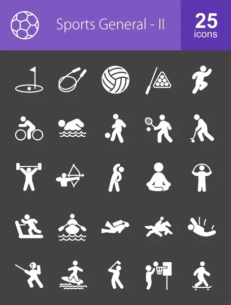 Sports and Fitness icons set — Stock Vector