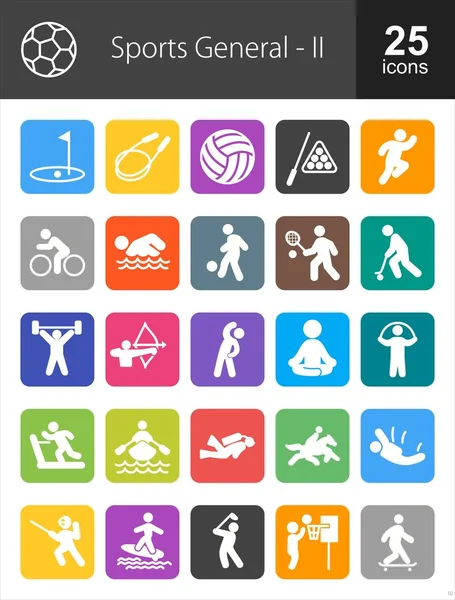 Conjunto de iconos de deporte y fitness — Archivo Imágenes Vectoriales