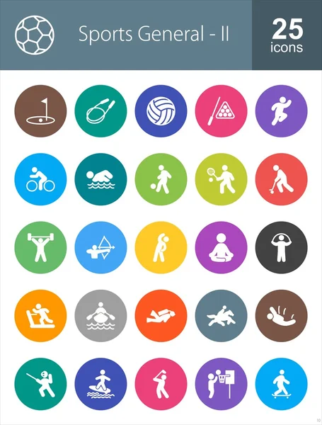 Sport och fitness ikoner set — 图库矢量图片