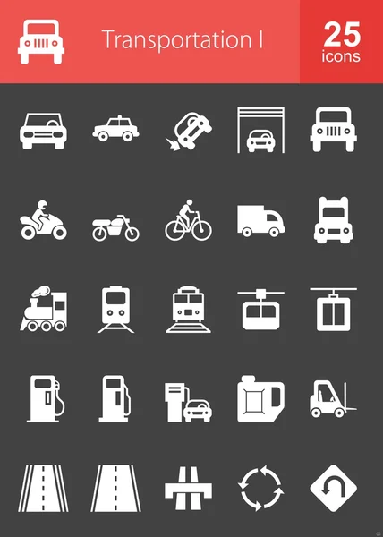 Transportation, travel icons set — 图库矢量图片
