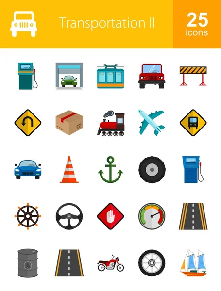 Transportation, travel icons set — Wektor stockowy