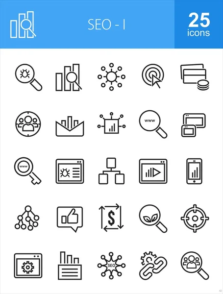 Ensemble d'icônes SEO et Digital Marketing Vecteur En Vente