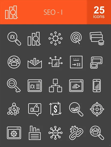 Ensemble d'icônes SEO et Digital Marketing Vecteurs De Stock Libres De Droits