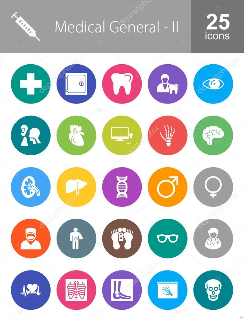 Medical, healthcare icons set