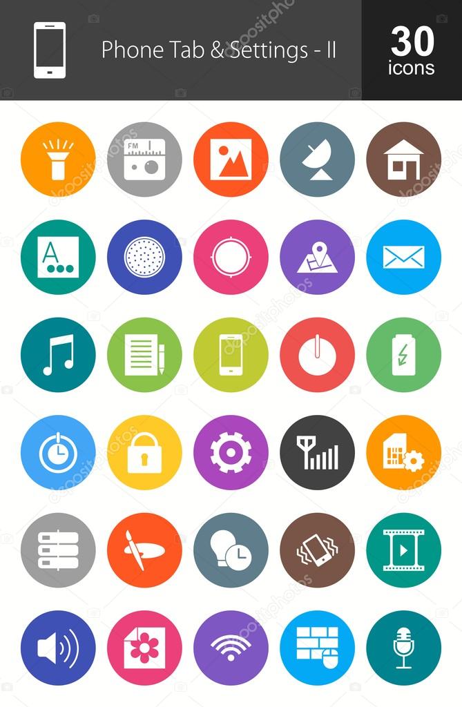 Mobile Apps, web icons set