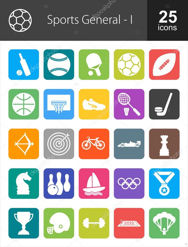 Sports and Fitness icons set