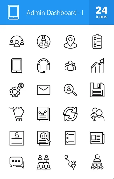 Panel de administración, conjunto de iconos web — Archivo Imágenes Vectoriales