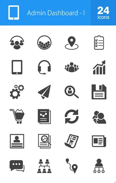 Admin Dashboard, web icons set — Stok Vektör