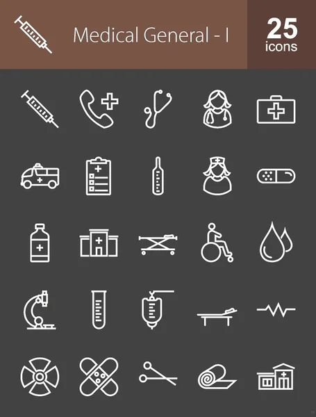 Medisch, gezondheid icons set — Stockvector