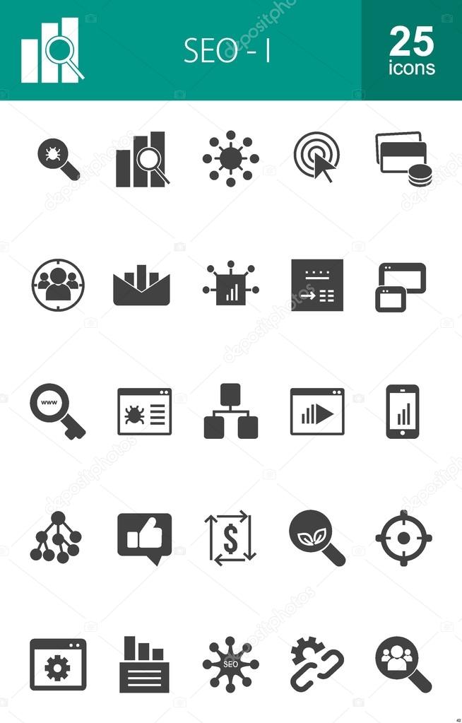 SEO and Digital Marketing icons set