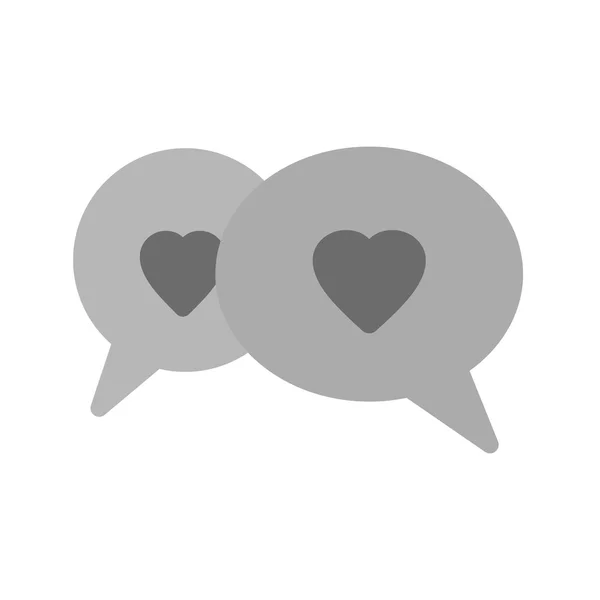 Love Chat Bubbles icon — Stock Vector