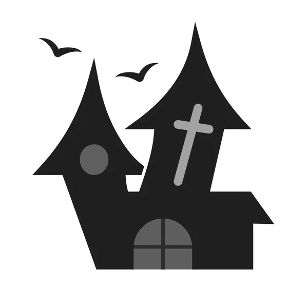 ไอคอนบ้านผีสิง — ภาพเวกเตอร์สต็อก